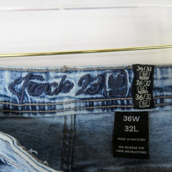 Y2k Track23 Men's Ripped Never Stop Graffiti Flames Graphic Jeans 36x32 - Picture 6 of 7